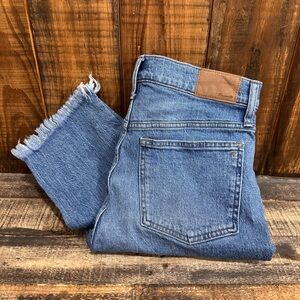 Madewell Jeans Womens 29 The Perfect Vintage Jean High Rise Raw Hem AF691
